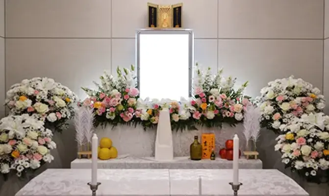 お花茶屋会館で葬儀を行なった写真