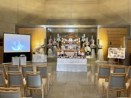 瑞穂斎場で葬儀を行なった写真