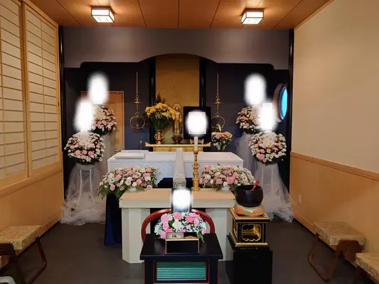 善楽寺で葬儀を行なった写真