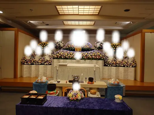 蓮清寺 敬信殿で葬儀を行なった写真