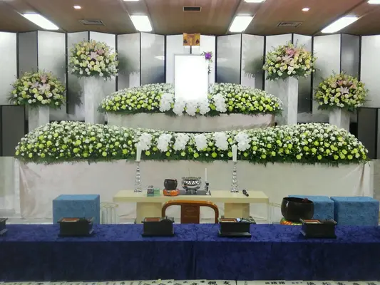 増上寺で葬儀を行なった写真