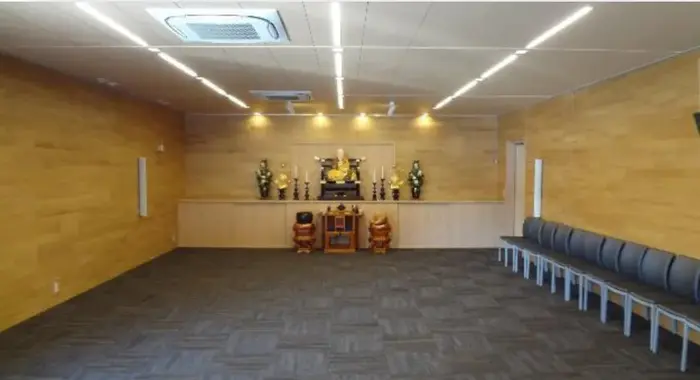 実正寺で葬儀を行なった写真