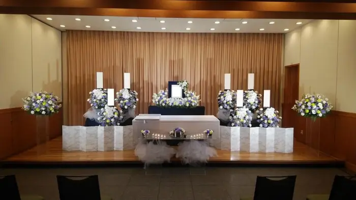 臨海斎場で葬儀を行なった写真
