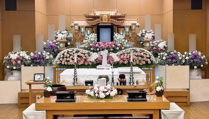 府中の森市民聖苑で葬儀を行なった写真