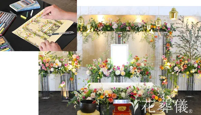 花葬儀で葬儀を行なった写真