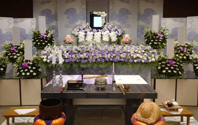 協榮式典で葬儀を行なった写真