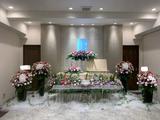 オリハラ中央博善社で葬儀を行なった写真