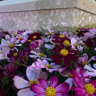 花心で葬儀を行なった写真