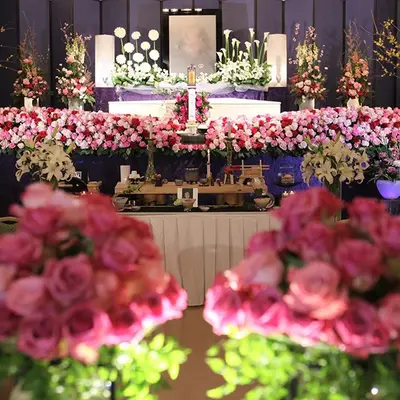 花心で葬儀を行なった写真