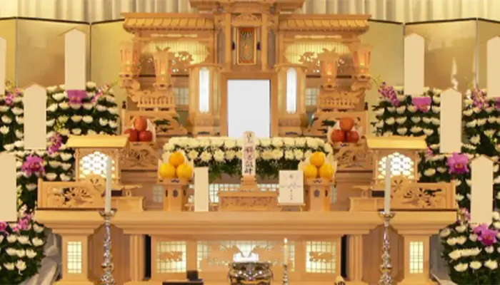 永桶祭典で葬儀を行なった写真