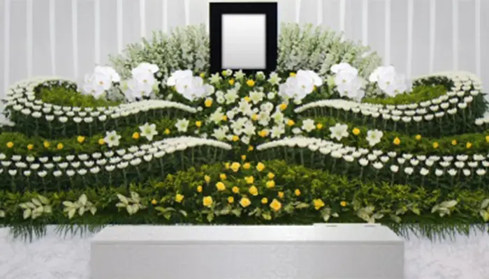 永桶祭典で葬儀を行なった写真