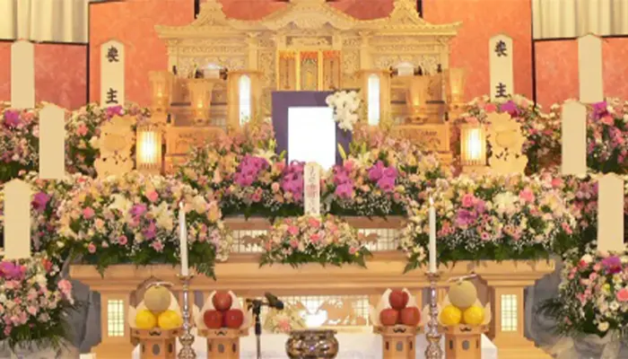 永桶祭典で葬儀を行なった写真