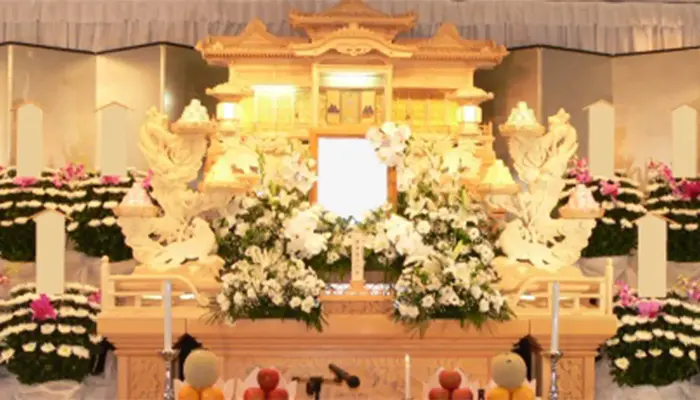 永桶祭典で葬儀を行なった写真