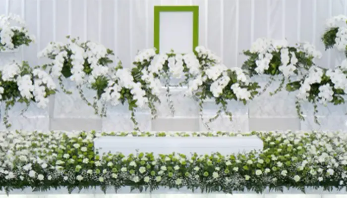 永桶祭典で葬儀を行なった写真