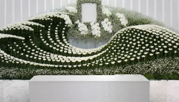 永桶祭典で葬儀を行なった写真