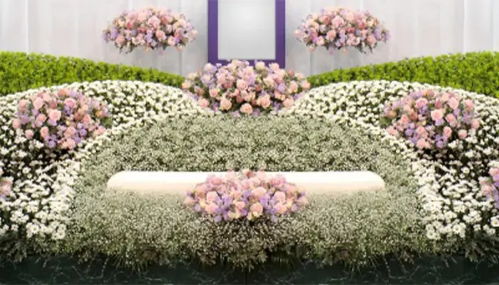 永桶祭典で葬儀を行なった写真