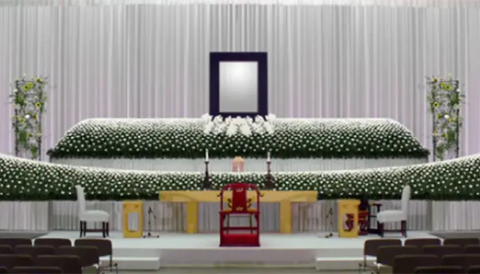 永桶祭典で葬儀を行なった写真