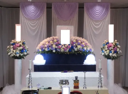 大白社で葬儀を行なった写真