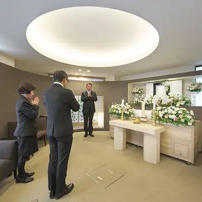 愛典福島屋で葬儀を行なった写真