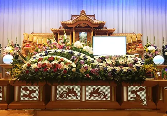 本庄造花店で葬儀を行なった写真