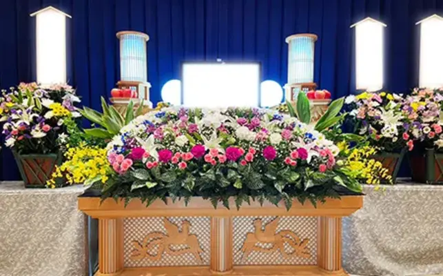 本庄造花店で葬儀を行なった写真