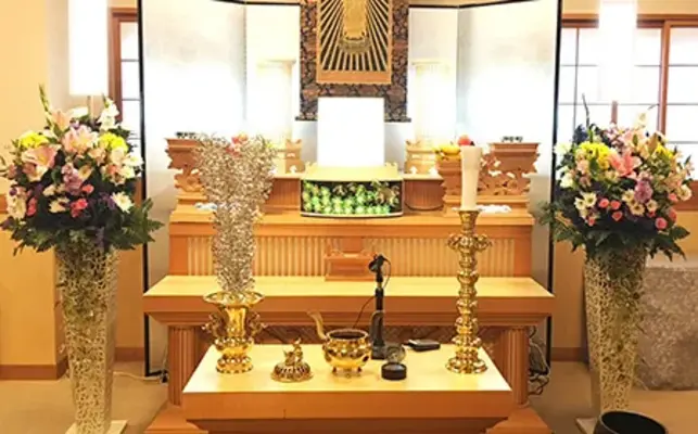 本庄造花店で葬儀を行なった写真