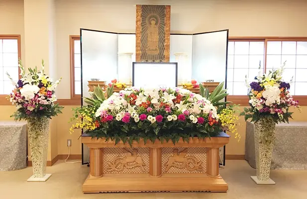 本庄造花店で葬儀を行なった写真