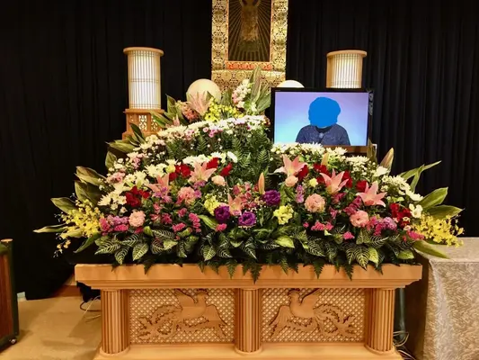 本庄造花店で葬儀を行なった写真