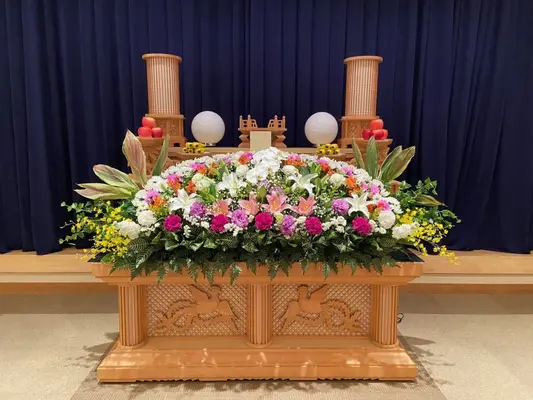 本庄造花店で葬儀を行なった写真