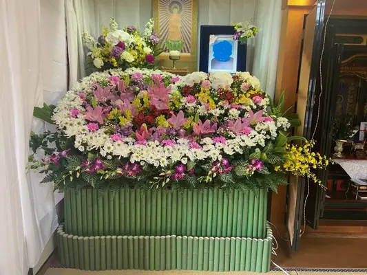 本庄造花店で葬儀を行なった写真