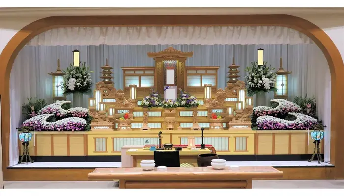 ハナブ商店で葬儀を行なった写真