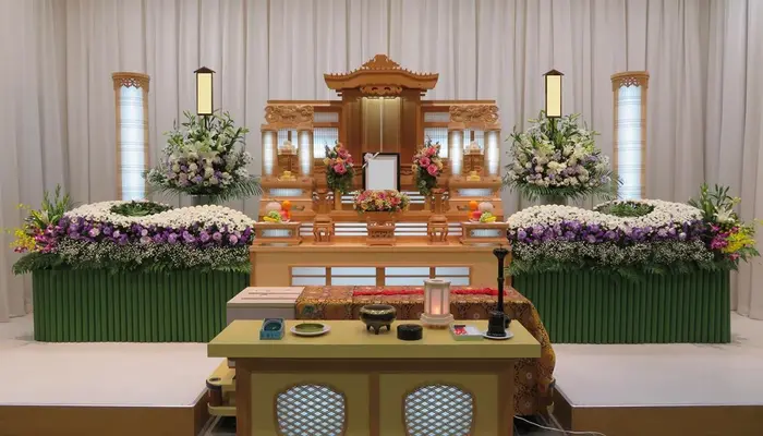 ハナブ商店で葬儀を行なった写真