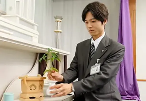 斎場ホール久宝園で葬儀を行なった写真