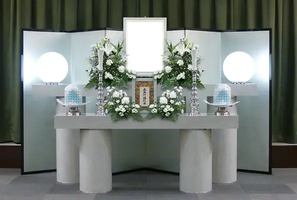 東阪社 マイホールで葬儀を行なった写真