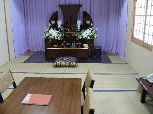 葵会館（南大分斎場）で葬儀を行なった写真