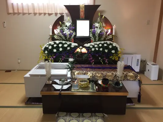 葵会館（住吉斎場）で葬儀を行なった写真