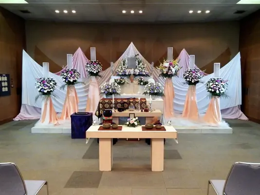 浦和斎場で葬儀を行なった写真