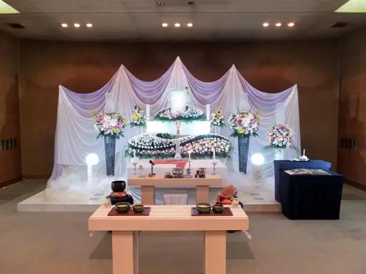 浦和斎場で葬儀を行なった写真