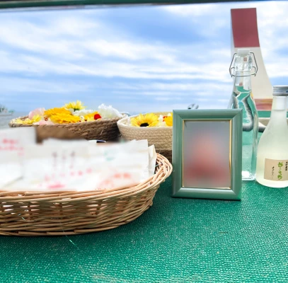 愛光式典で葬儀を行なった写真