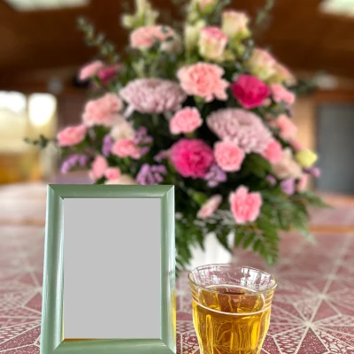 愛光式典で葬儀を行なった写真