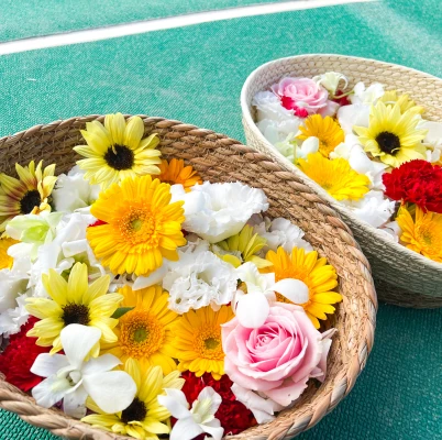 愛光式典で葬儀を行なった写真