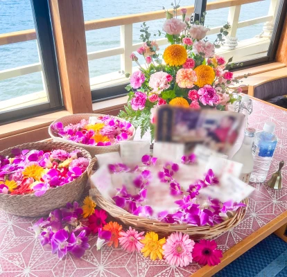 愛光式典で葬儀を行なった写真