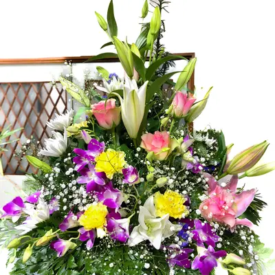 愛光式典で葬儀を行なった写真