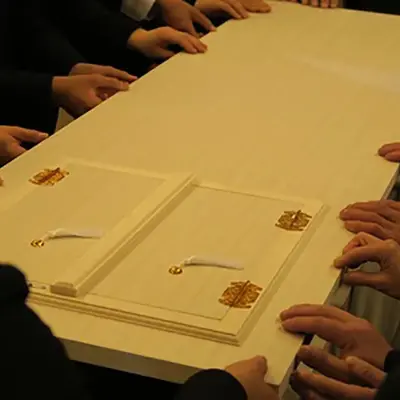 五十鈴典礼で葬儀を行なった写真