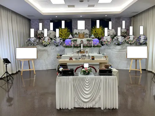 平和の森会館で葬儀を行なった写真