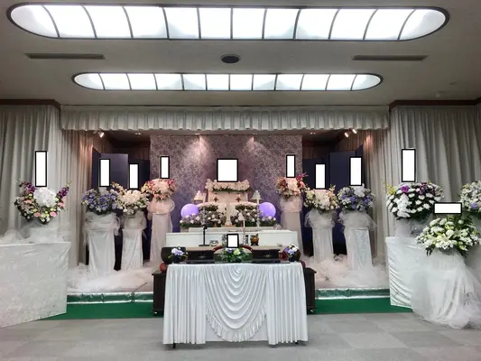 なぎさ会館で葬儀を行なった写真