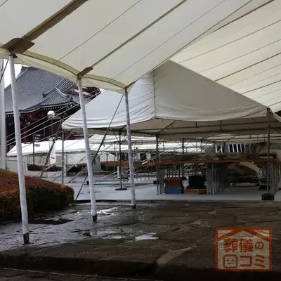 増上寺で葬儀を行なった写真