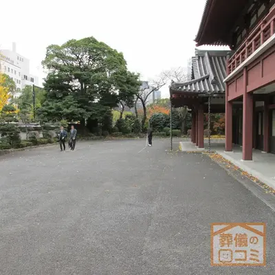 増上寺で葬儀を行なった写真