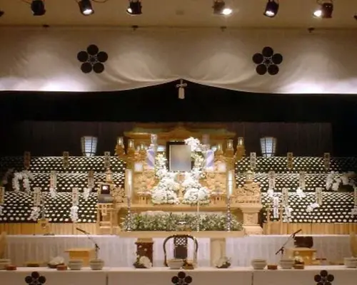 増上寺で葬儀を行なった写真