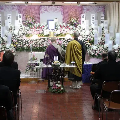 全龍寺で葬儀を行なった写真